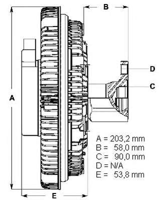 Spojka ventilatora chladenia