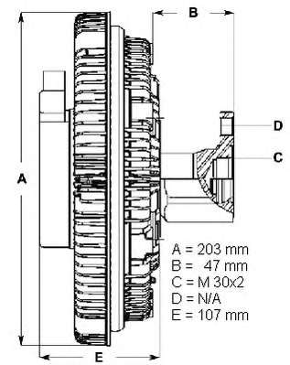 Spojka ventilatora chladenia