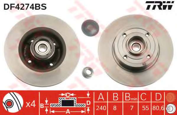 TARCZA HAM. RENAULT CLIO III Z LOZYSKIEM