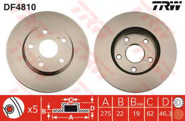 TARCZA HAM. TOYOTA AURIS 07-