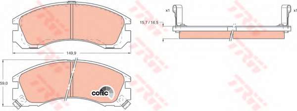 KLOCKI HAM. MITSUBISHI ECLIPSE II