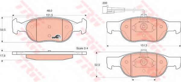 KLOCKI HAM. FIAT BRAVA 1.2