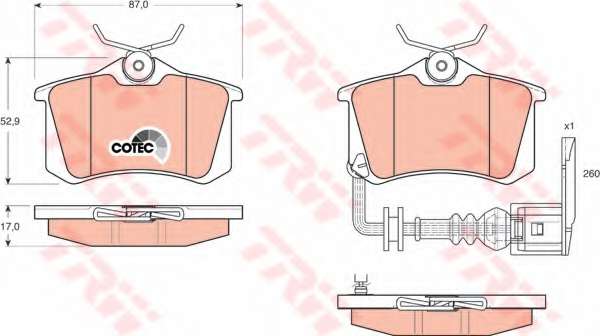 KLOCKI HAM TYL 87X53X17 CZUJNIK 260MM
