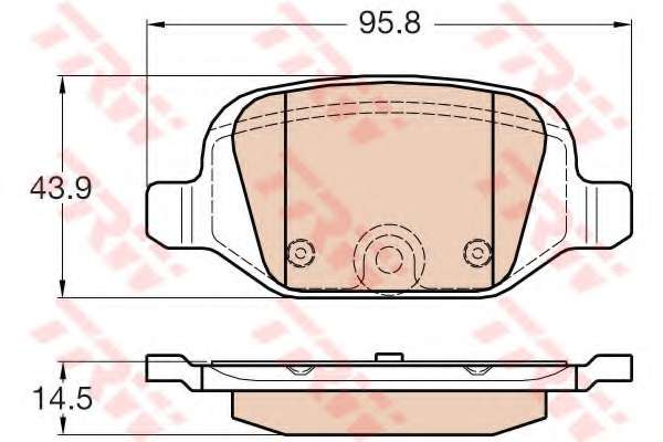 KLOCKI HAM. FIAT 500 07- 1,4