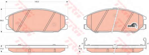 KLOCKI HAM PRZOD 149X58X17.4