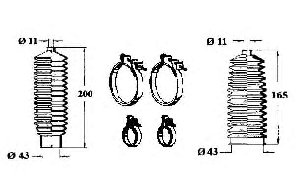 Manzeta riadenia - opravna sada