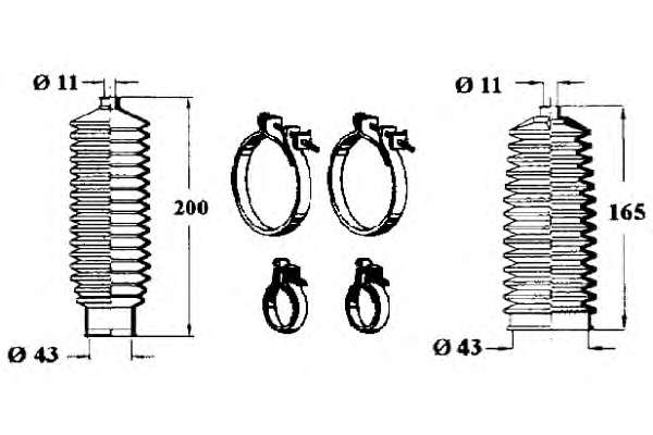 Manzeta riadenia - opravna sada