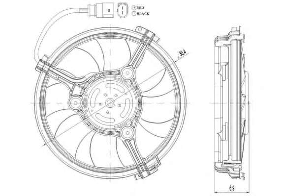 Ventilator chladenia motora