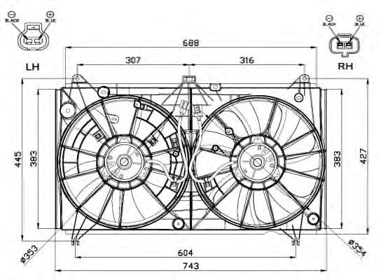 Ventilator chladenia motora