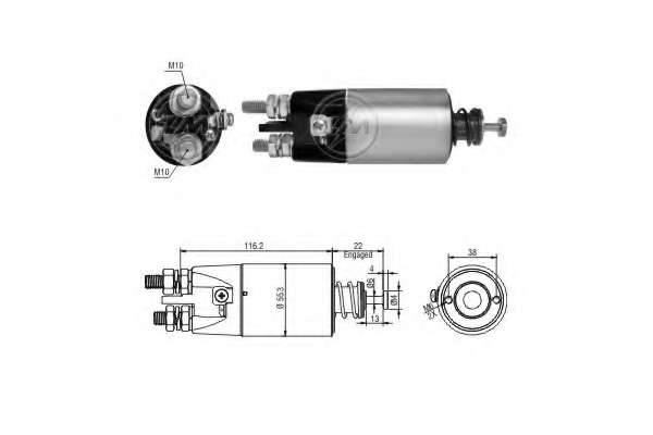 Elektromagneticky spinac pre ztarter