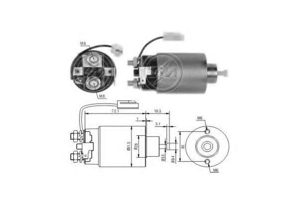 Elektromagneticky spinac pre ztarter