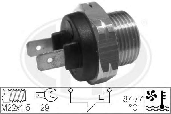 Teplotny spinac ventilatora chladenia