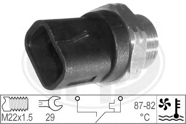 Teplotny spinac ventilatora chladenia