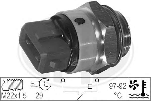 Teplotny spinac ventilatora chladenia