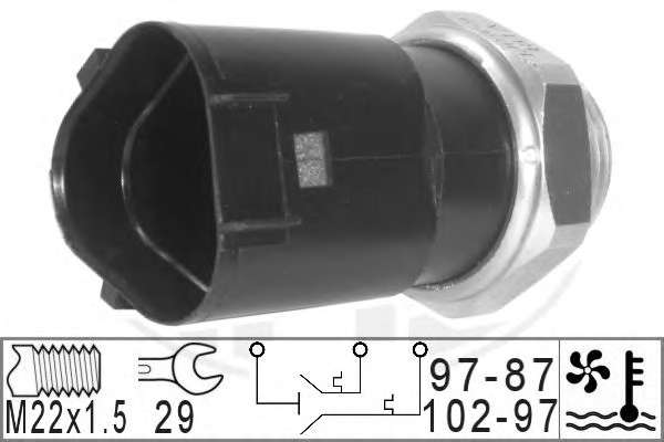 Teplotny spinac ventilatora chladenia