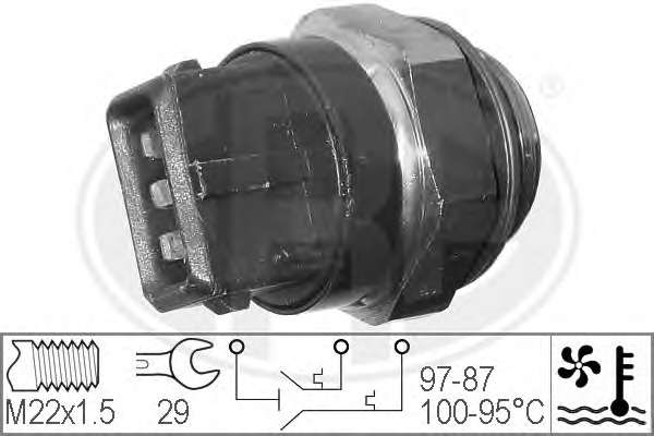 Teplotny spinac ventilatora chladenia