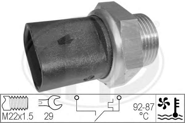 Teplotny spinac ventilatora chladenia