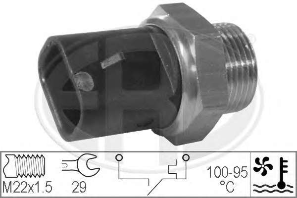 Teplotny spinac ventilatora chladenia