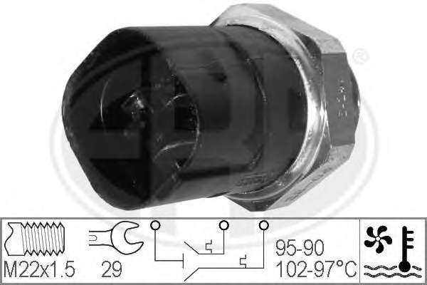 Teplotny spinac ventilatora chladenia