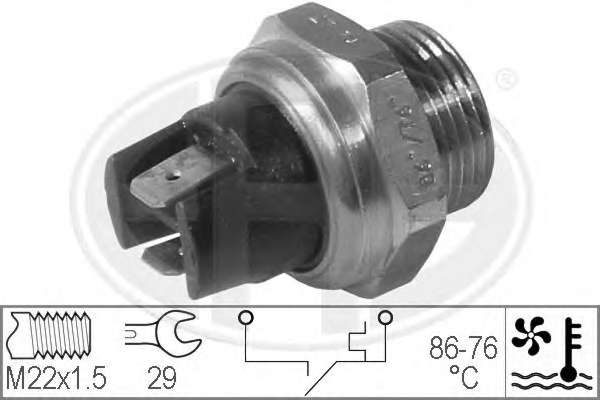 Teplotny spinac ventilatora chladenia