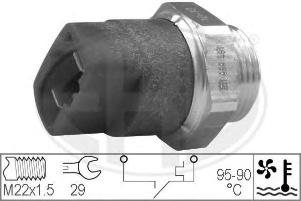 Teplotny spinac ventilatora chladenia