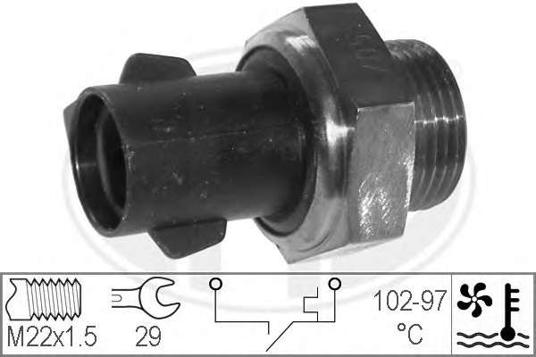 Teplotny spinac ventilatora chladenia