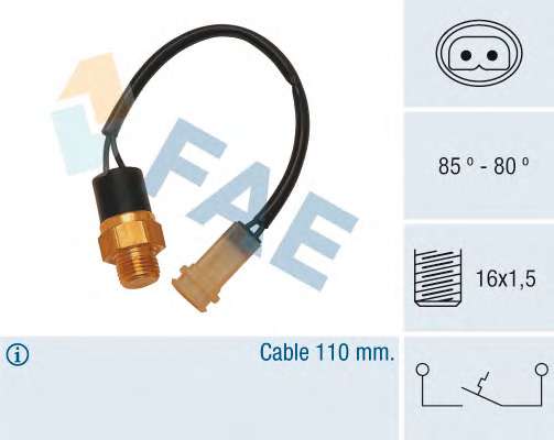 Teplotny spinac ventilatora chladenia