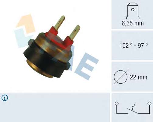 Teplotny spinac ventilatora chladenia