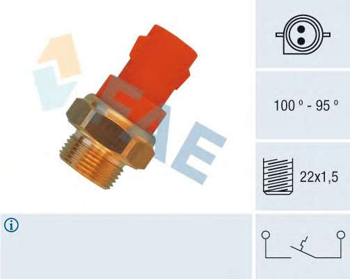 Teplotny spinac ventilatora chladenia