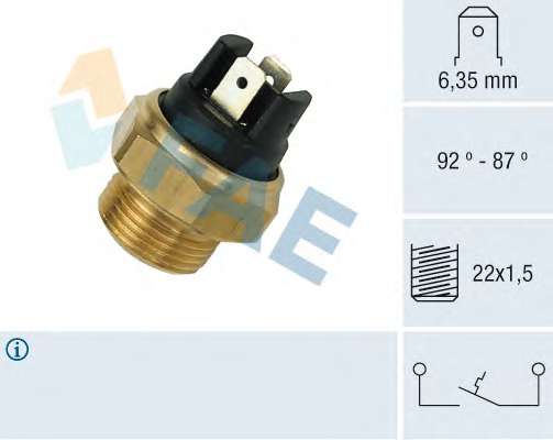 Teplotny spinac ventilatora chladenia