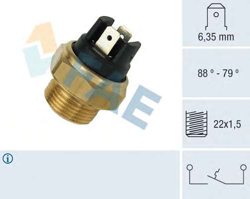 Teplotny spinac ventilatora chladenia