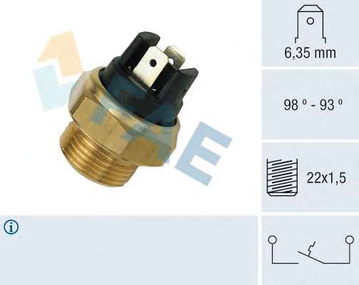 Teplotny spinac ventilatora chladenia