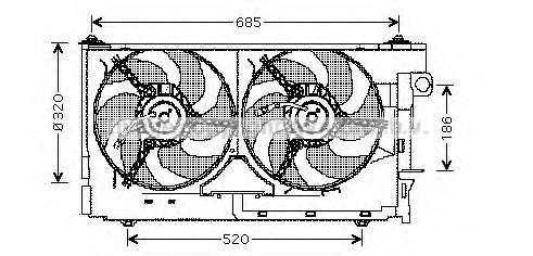 Ventilator chladenia motora