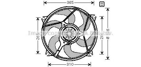 Ventilator chladenia motora