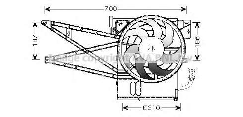 Ventilator chladenia motora