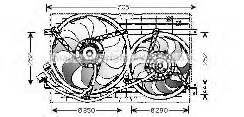 Ventilator chladenia motora