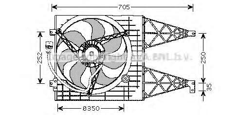 Ventilator chladenia motora