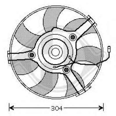 Ventilator chladenia motora