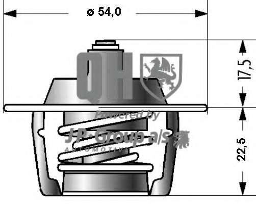 Termostat chladenia