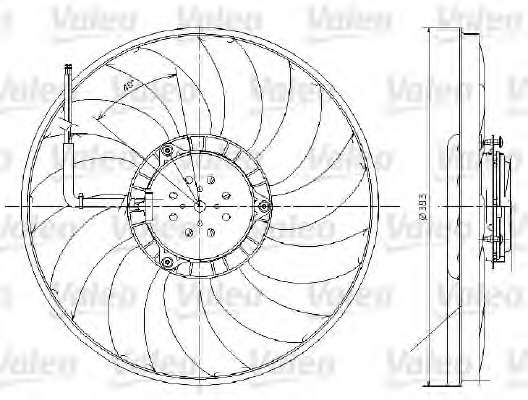 Ventilator chladenia motora