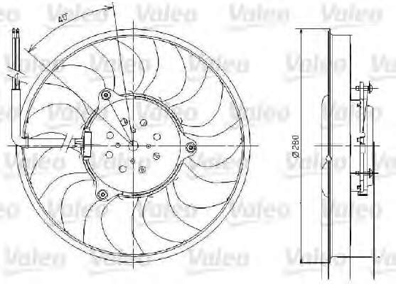 Ventilator chladenia motora