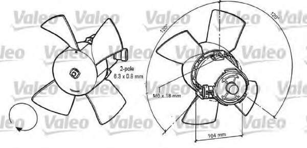 Ventilator chladenia motora