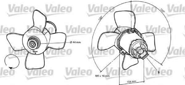 Ventilator chladenia motora