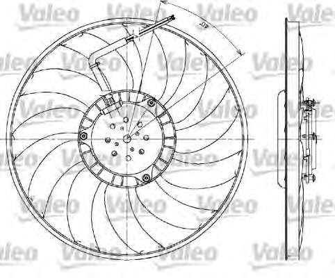 Ventilator chladenia motora