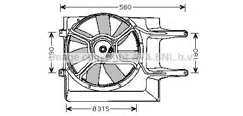 Ventilator chladenia motora