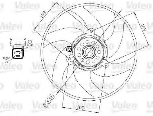 Ventilator chladenia motora