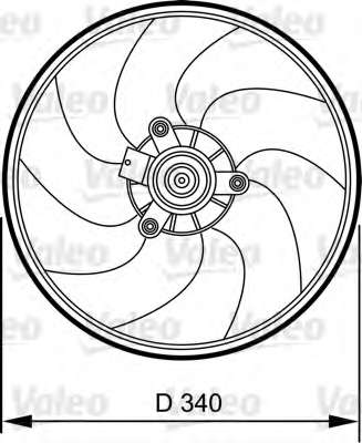 Ventilator chladenia motora