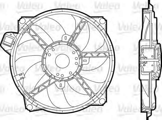 Ventilator chladenia motora