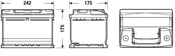 AKUMULATOR CENTRA STD P+ 54AH/500A