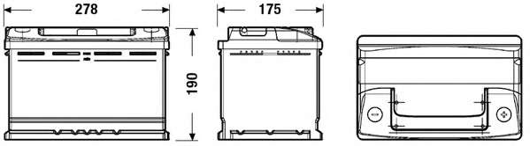 AKUMULATOR CENTRA STD P+ 70AH/640A